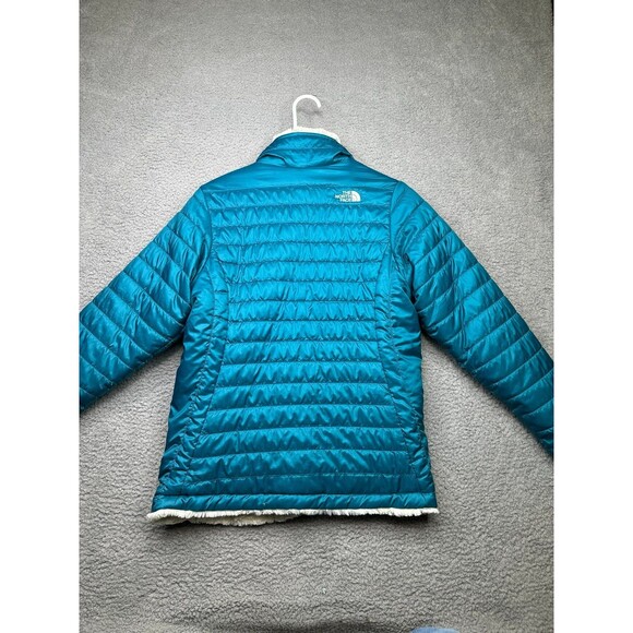 The north face puffer reversible girls Jacket deep lagoon size xl - Picture 7 of 9